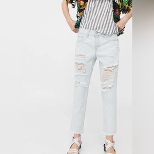 Mango Ripped Relaxed Cigar Jeans